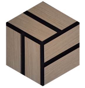 Michkle Hexagon Natural Oak Wall Panels