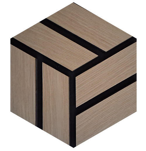 Michkle Hexagon Natural Oak Wall Panels