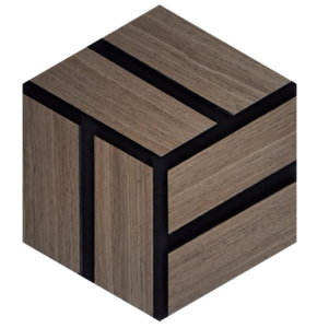 Michkle Hexagon Walnut Wall Panels