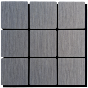 Walnut Rounded Corner Square 9 Piece Set Wall Panels